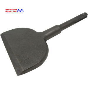 Quadcut Hard Material Chisel, 80mm wide, Sds Plus Shank for fitting Electrical Back Boxes.